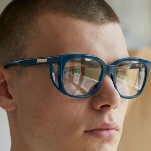 Men's Gucci Teal Frame Prescription Optical  Glasses Italy